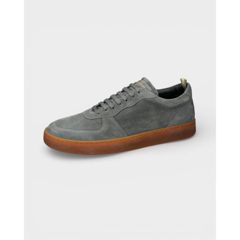 NEW OFFICINE CREATIVE men's asset suede sneakers in grey